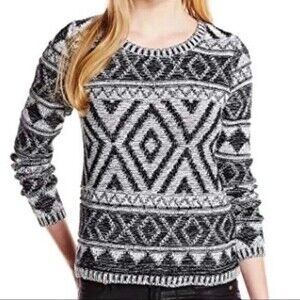 Lucky Brand Jacquard Pullover Knit Sweater